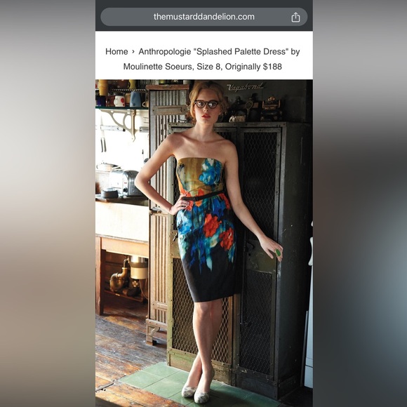 Anthropologie "Splashed Palette Dress" by Moulinette Soeurs - Picture 1 of 9